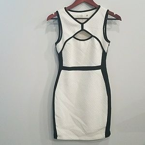 Black and white cocktail dress